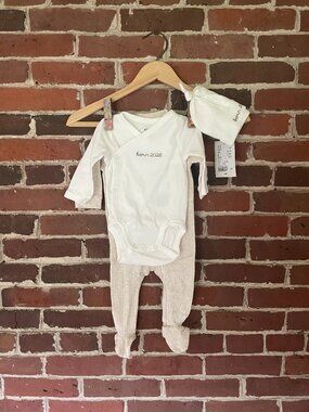 H&M Organic Cotton Baby two piece Bundle with Hat, NWT, size 3 month